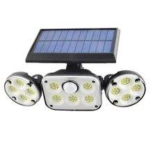 

Waterproof 78 LED Solar Lamp Outdoor with PIR Motion Sensor 3 Head Security Lights