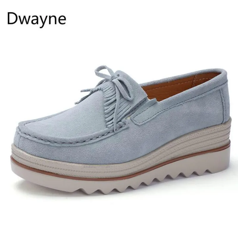 Dwayne/женские лоферы на плоской платформе; элегантные женские мокасины из натуральной кожи; Женская Осенняя повседневная обувь без застежки; 789 - Цвет: 8