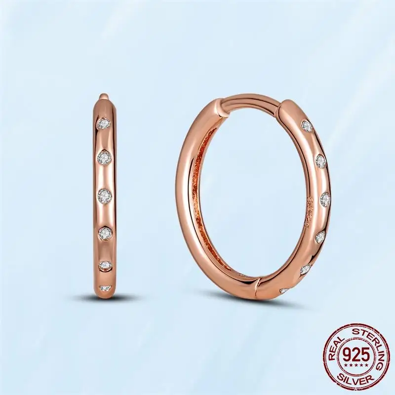 Silver Earrings Real 925 Sterling Silver Asymmetrical Heart Hoop Earrings for Women Fashion Silver Earring Jewelry Gift