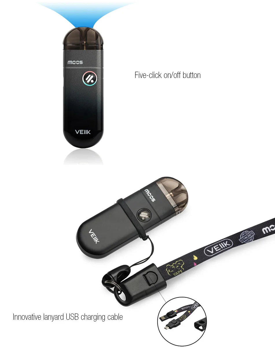 VEIIK MOOS Pod Starter Kit 1100mAh