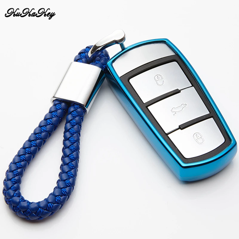 Чехол брелок KUKAKEY для Volkswagen VW CC Golf 4 5 6 7 Passat 3C B5 B7 Magotan R36 B7L B6 чехол из ТПУ