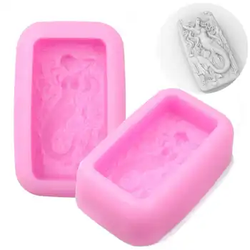 

8x12.5cm Pink 3D Mermaid Mold S531 Craft Art Silicone 3D Soap Mold Craft Molds DIY Handmade Candle Molds