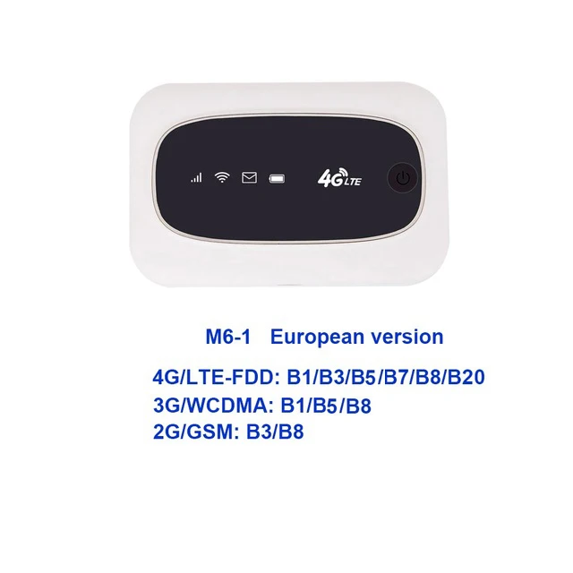 TIANJIE Универсальный 4G Wifi роутер беспроводной мини мобильный Wifi портативный карманный хот-спот автомобильный 3g 4G разблокированный модем со слотом для sim-карты - Цвет: TJ-M6-1