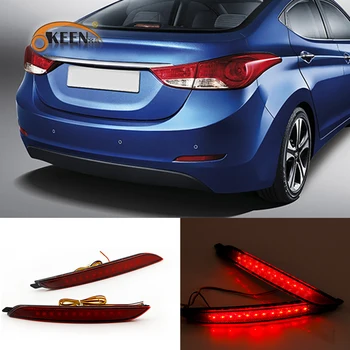 

2Pcs For KIA FORTE 2014 Sedan Led Rear Bumper Reflector Light Led Taillight 12V Brake Stop Lamp Rear Fog Lamp RED