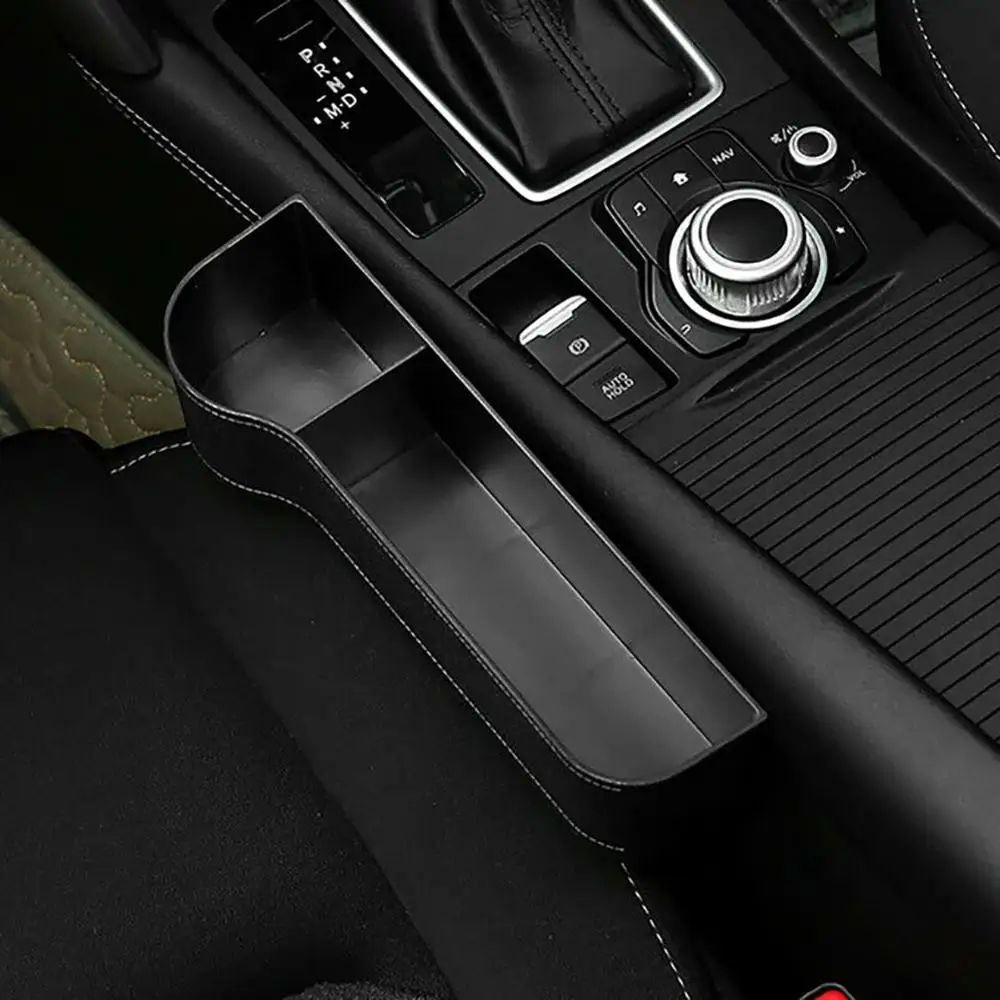 1/2pcs Car Seat Gap Slit Pocket Catcher Organizer PU Leather Storage Box Phone Bottle Cups Holder Auto Car Accessories Interior