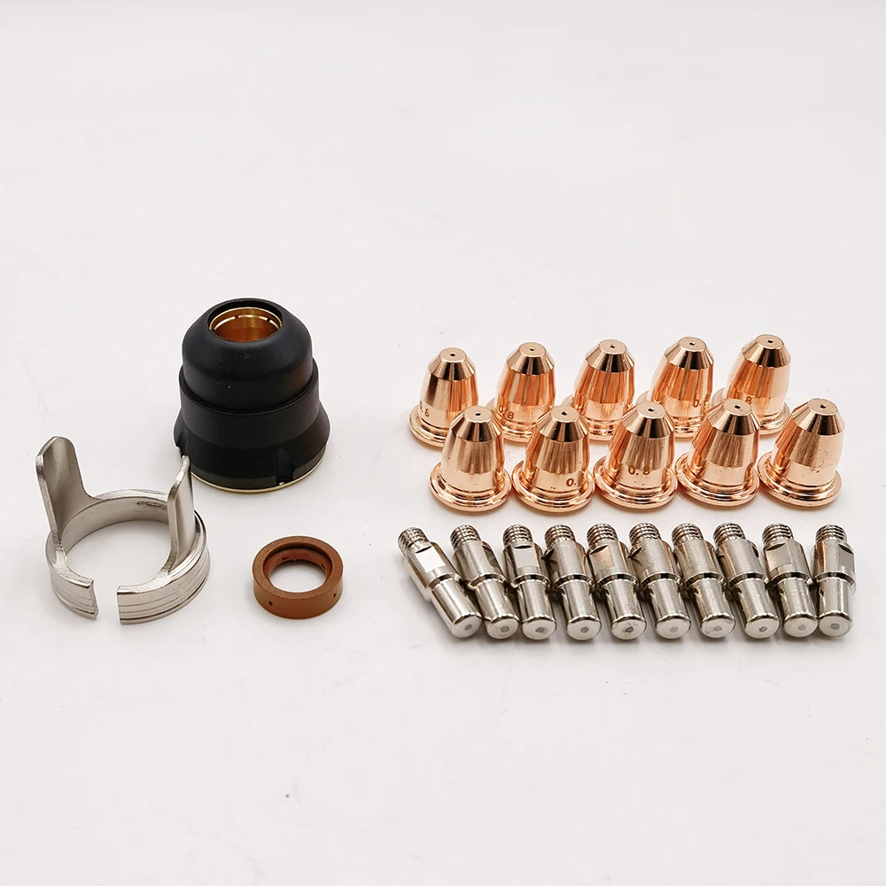 Non HF Torch Nozzle Tip Electrode Swirl Ring Shield Spacer Consumables Kit S25 S30 S45 CUT55 PT-40 IPT-40 IPR-40 PT40 Air Plasma |