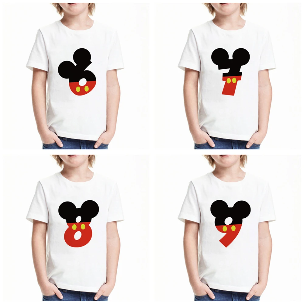 私は1 9歳の子供用tシャツ 男の子と女の子のための誕生日プレゼント ミッキーマウスの夏服 幼児用tシャツ Tシャツ Aliexpress