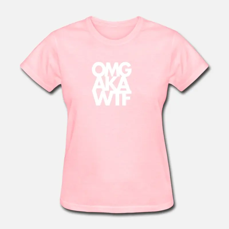 

Designing Omg Aka Wtf (White Letters) Mens Tee Shirt Cotton O-Neck Natural T-Shirt For Men Oversize S-5xl Male Top Tee