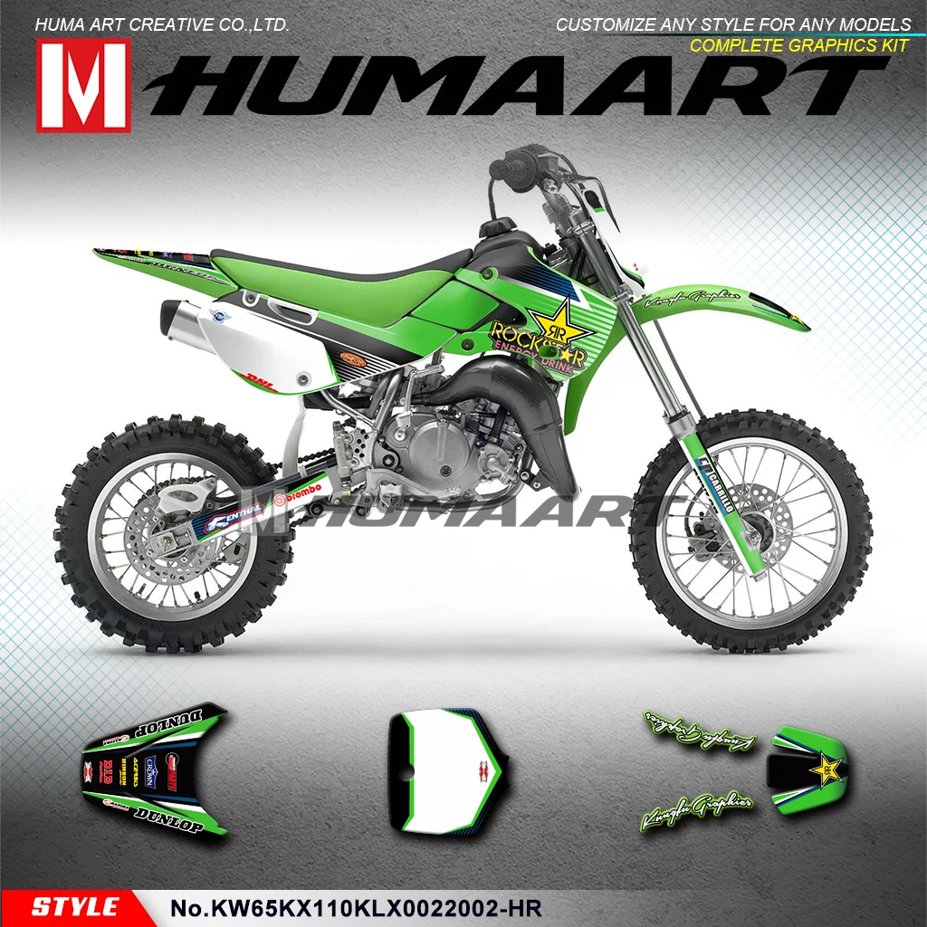 ALL YEARS KX 65 GRAPHICS KIT KAWASAKI KX65 DECO DECALS STICKERS