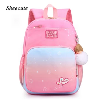 

Children's School Bags Large Capacity Waterproof Lightweight Student Backpack Fashion Gradient Princess Girls Backpack Kids Bags