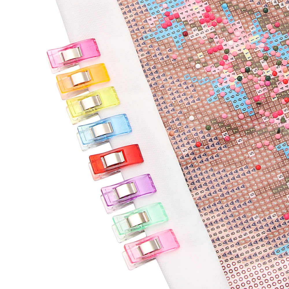 Diamond Painting Diamond Painting Accessories 10Pcs 5D Diamond Painting Clips Patchwork Garment Clip To Keep Painting Canvas Steady Cross Stitch Fabric Blinder Accessories