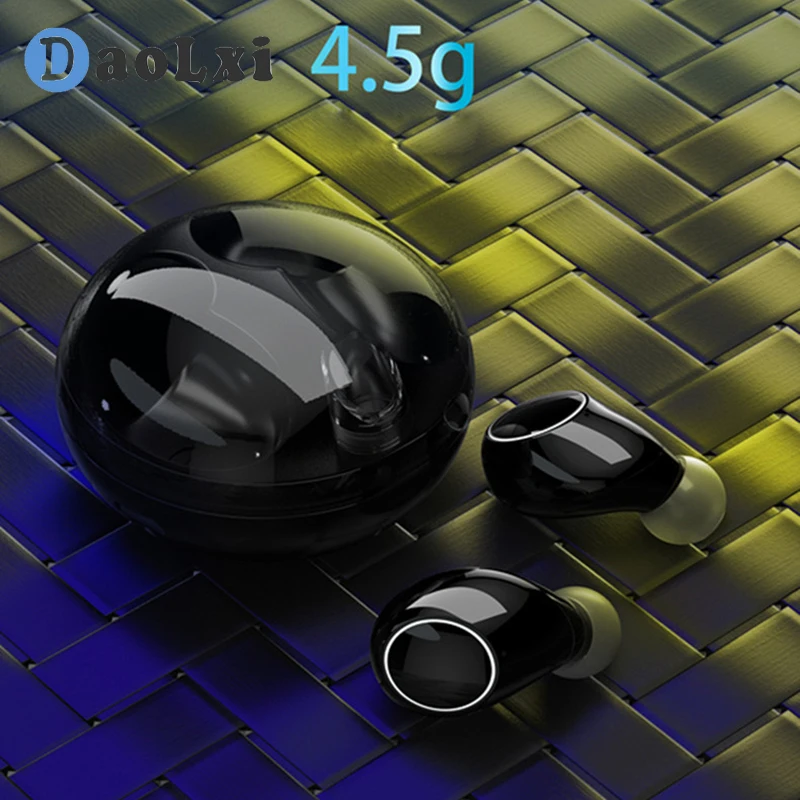 DaoLxi HIFI мини наушники беспроводные Bluetooth V5.0 спортивные водонепроницаемые зарядка