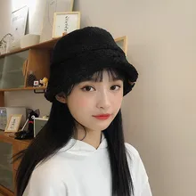 Зимняя флисовая Панама для женщин и мужчин, теплая Солнцезащитная шляпа для охоты, рыбалки, одноцветная Толстая модная унисекс Рыбацкая шапка, шапка с наушниками