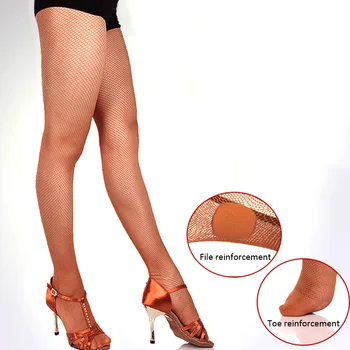 

Tights Fishnet Profesional Pantyhose Latin Dance Seemless Solid Color Stockings FEA889