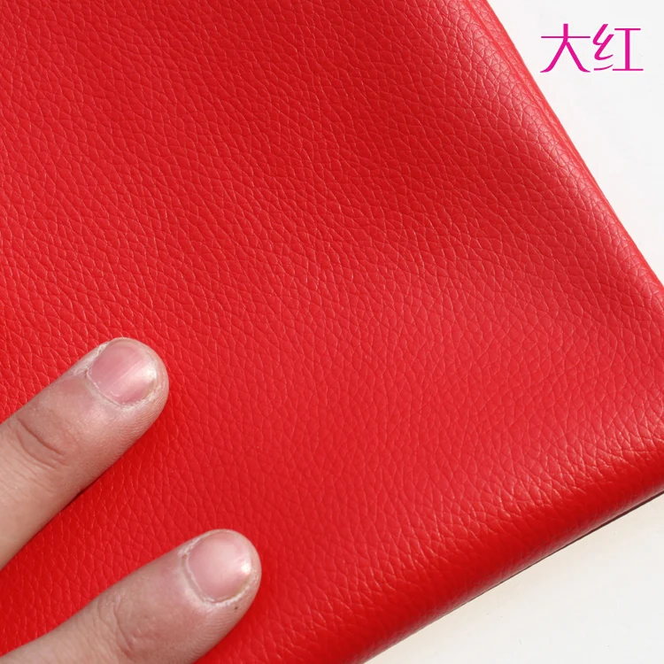Durable Waterproof Soft Faux Leather Fabric with Lychee Pattern for Upholstery & DIY Projects