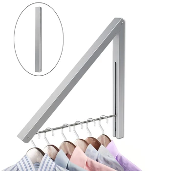 

Folding Clothes Hanger Adjustable Drying Rack Coat Hanger Home Organiser Instant Closet Wall Mounted Laundry Organization