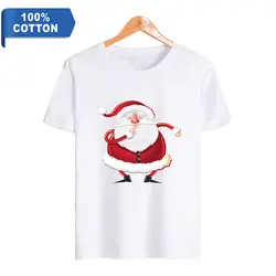 2019 Рождественский Санта Клаус 2D принт Harajuku Западный традиционный фестиваль 100% хлопок футболка женская/Мужская одежда футболка с коротким