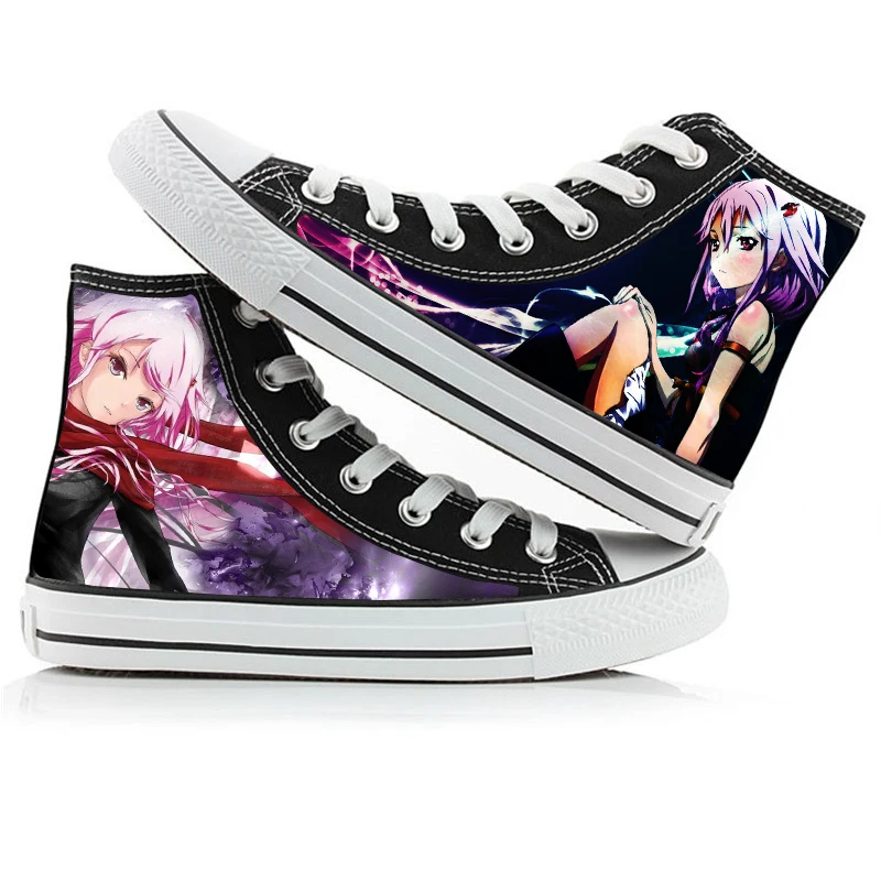Anime 3D Guilty Crown Casual Canvas Shoes plimsolls OUMA SHU YUZURIHA INORI Flats duck shoes Sneakers |