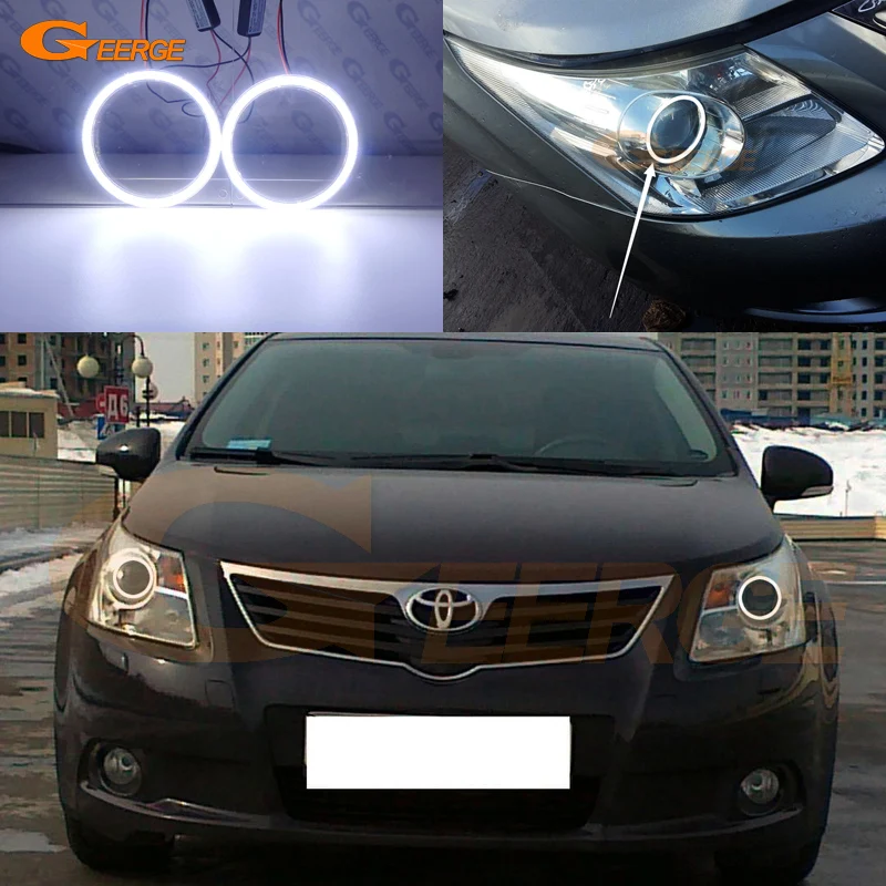 

For Toyota Avensis T270 2009 2010 2011 Pre facelift Excellent Ultra bright COB led angel eyes halo ring Car accessories