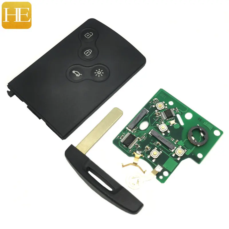 HE XIANG CAR REMOTE CONTROLE KEY FOR RENAULT MEGANE 3 LAGUNA 3 FLUENCE KOLEOS SCENIC ID46 PCF7952 433 FSK KEYLESS GO HANDS FRESS