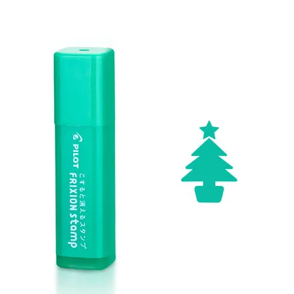 Green christmas tree 1 шт. пилот печать SPF-12 ручного счета Рождество стираемая печать студенческий милый штамп мини Резиновый офис несколько моделей опционально - Цвет графита: Green christmas tree