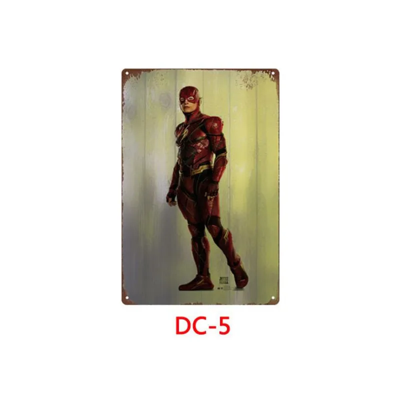 DC Hero Comic Бэтмен Супермен металлический знак Ретро металлический оловянный плакат с подписью доска для паба металлический винтажный домашний декор настенное искусство бар украшение