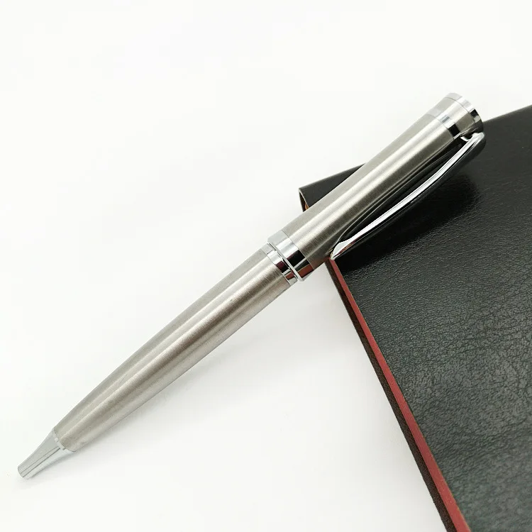 Креативная вращающаяся металлическая шариковая ручка для обучения и офиса, канцелярские принадлежности, школьные подарочные ручки, роскошные бизнес-ручки для отелей, канцелярские принадлежности - Цвет: Silver