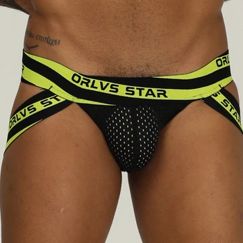 

Mesh Sexy Gay Men Underwear Thong Men Jockstrap Sissy Panties Mens Thongs And G Strings String Men Lingerie OR206 18 Gay Jock