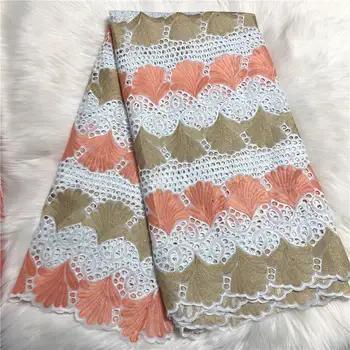 

High Quality Cotton Lace Fabric 2020 Latest Design African Swiss Voile Lace soft material Tulle Fabric For women Party Dress