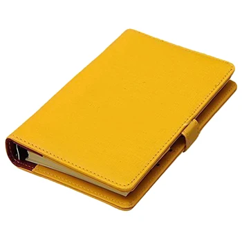 

FASHION Pocket Organiser Planner Leather Filofax Diary Notebook Yellow