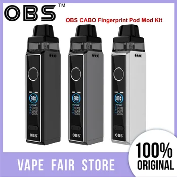 

Original New OBS CABO Fingerprint Pod Mod Kit Max 80W By Single 18650 Battery & Pod Capacity 3.5ml Vape Electronic Cigarette Kit
