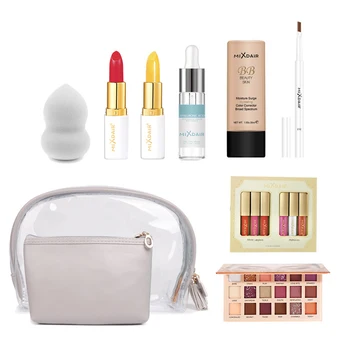 

Professional Makeup Set BB Cream Lipstick Lip Gloss Eye Shadow Eyebrow Pencil Kit 9pcs Base Makeup Kit