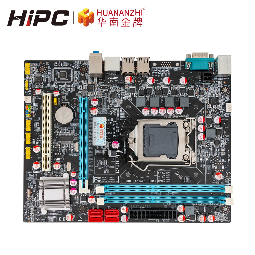 Huanan Zhi P55 материнская плата для Intel LGA 1156 i3 i5 i7 DDR3 16 Гб SATA2.0 PCI E 2 0 230*170 мм M ATX