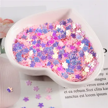 

10g Pink Sakura Glitter Sequins Confetti DIY Craft Stuff 5mm Sweet Blue Cherry Blossom UV Resin Decor Jewelry Filling Paillettes