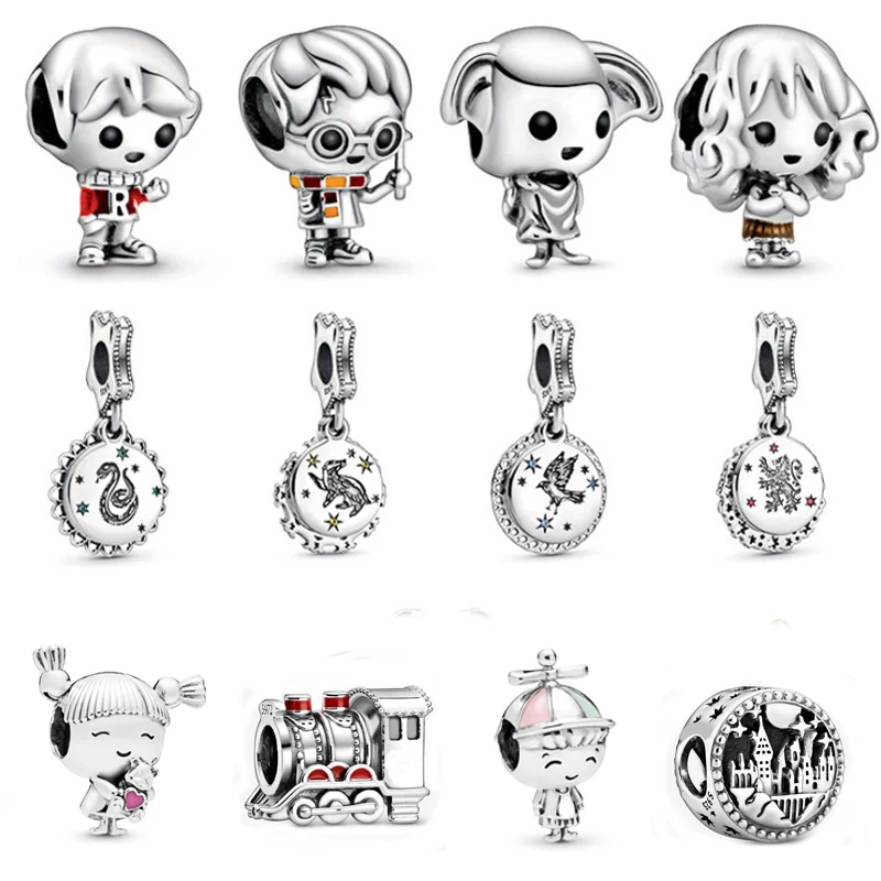 

Free Shipping Authentic 925 Sterling Silver Harry Family Charms Fit Original Pandora Bracelet For Women DIY Jewelry Beads