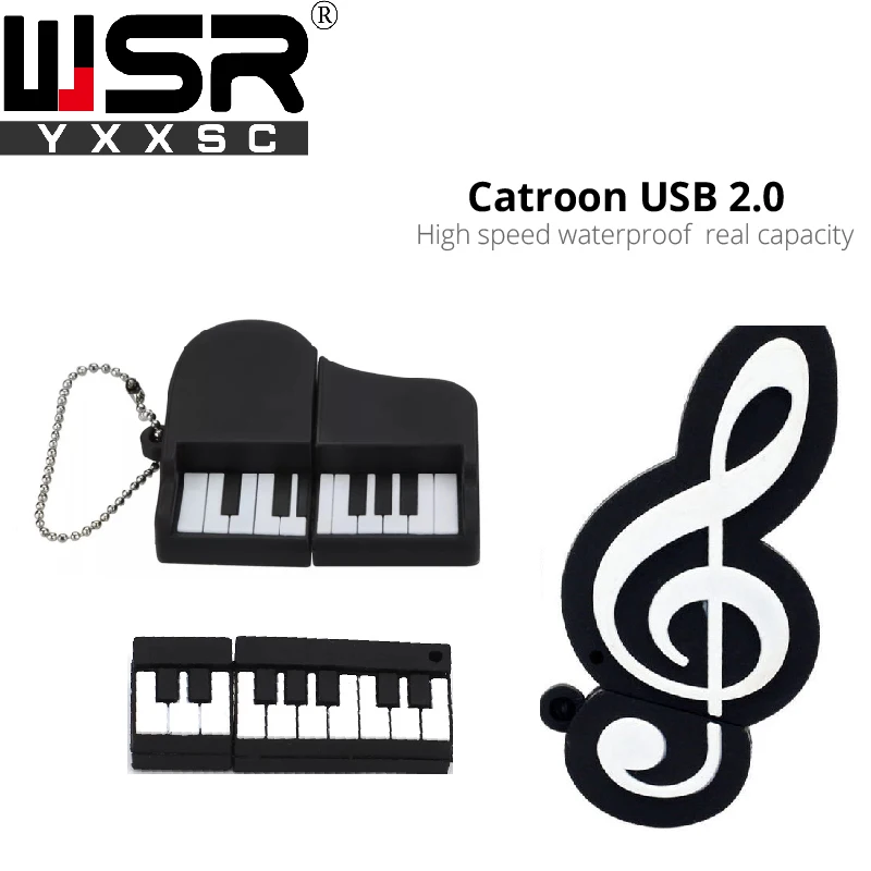 

Wsryxxsc piano usb flash drive waterproof flash drive 64gb 32gb 16gb 8gb 4gb high speed usb flash real capacity flash drive key