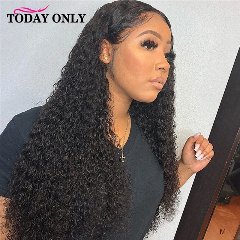 

Deep Wave Lace Front Wig Pre Plucked 360 Lace Frontal Wig Brazilian Glueless 180 Density 13x6 Lace Front Human Hair Wigs Remy