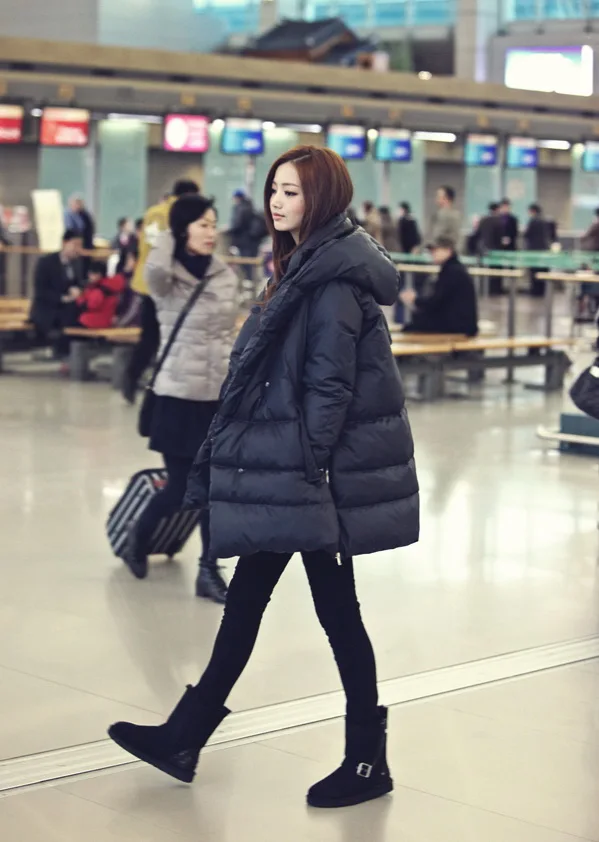 2019 Горячая новинка черный темно синий пуховик Повседневный стиль Большие