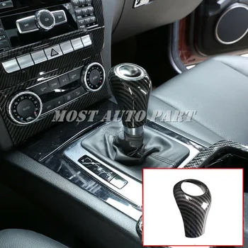 

Carbon Fiber Look Gear Shift Knob Head Cover For Mercedes Benz C CLASS W203 C CLASS W204 S204 E CLASS W211 E CLASS W212 C207