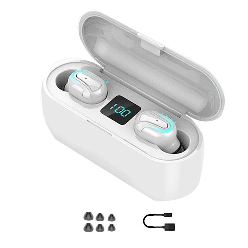 white TWS 5,0 Bluetooth наушники 3D стерео беспроводные наушники HIFI Звук спортивные наушники игра не задерживается беспроводные наушники - Цвет: white