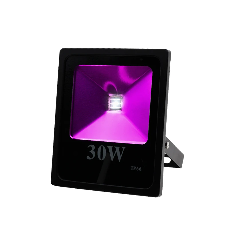 УФ светодиодный прожектор светильник 20W 30W 50W 100 Вт высокой мощности Мощность Водонепроницаемый Ультрафиолетовый флуоресцентный потолочные светильник дежурное освещение для бара Хэллоуин Вечерние - Испускаемый цвет: 30W