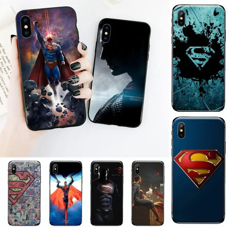 

DC Comics Super hero Superman Phone Case for iPhone 11 12 pro XS MAX 8 7 6 6S Plus X 5S SE 2020 XR