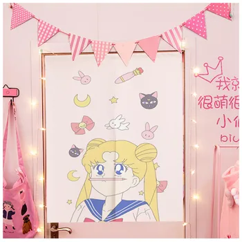 

Children's curtains room girl Curtains for room Door Curtain Noren cafe curtain short window coverings window pink curtains