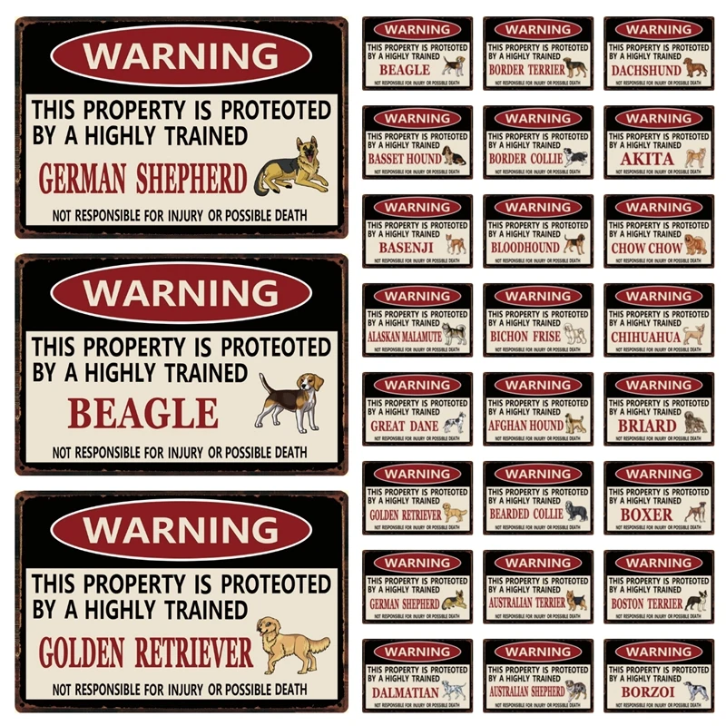 [Kelly66] собака Предупреждение Бигль дог колли боксеры Металлический Знак Домашний