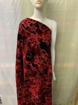 

Latest French Nigerian Laces Fabrics High Quality Velvet Sequin Wine Tulle African Lace Fabric Wedding African French Tulle Lace