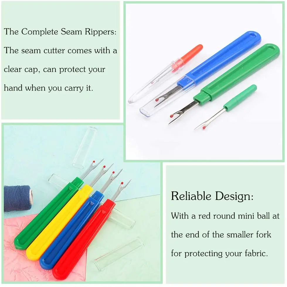 KAOBUY 8 Pcs Sewing Seam Ripper And Thread Remover Kit,Colorful