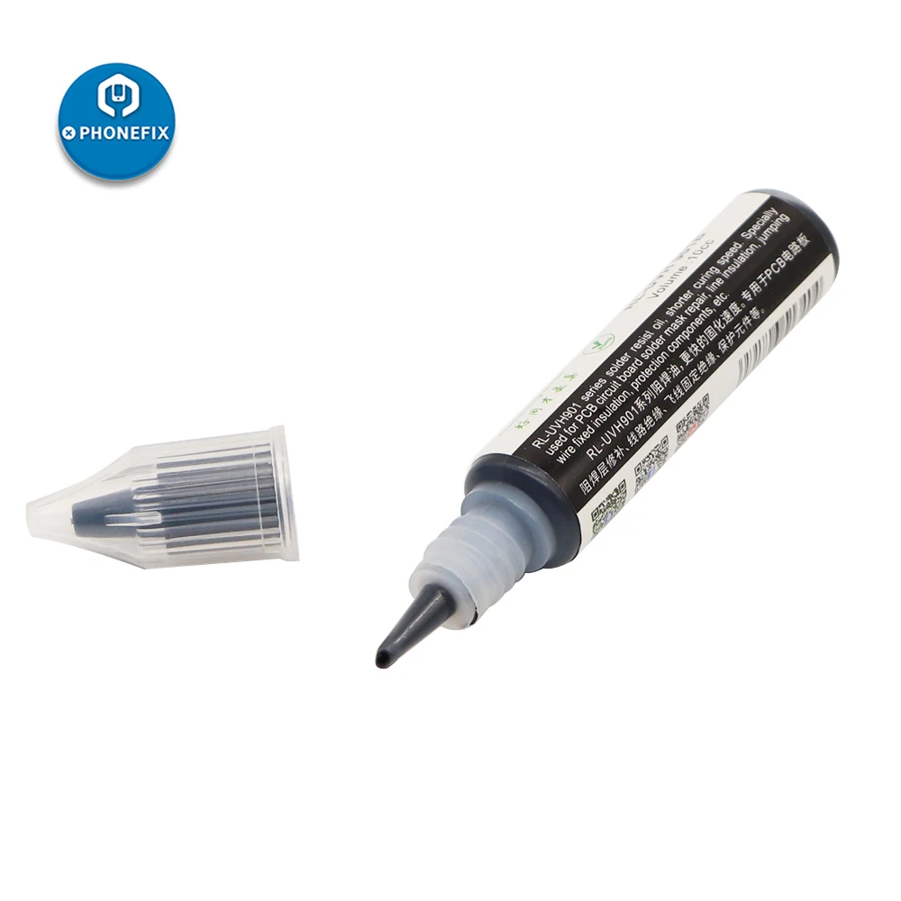 Relife RLUVH900 PCB UV Curable Solder Mask ink Repairing Paint Green Black UV Curing Solder