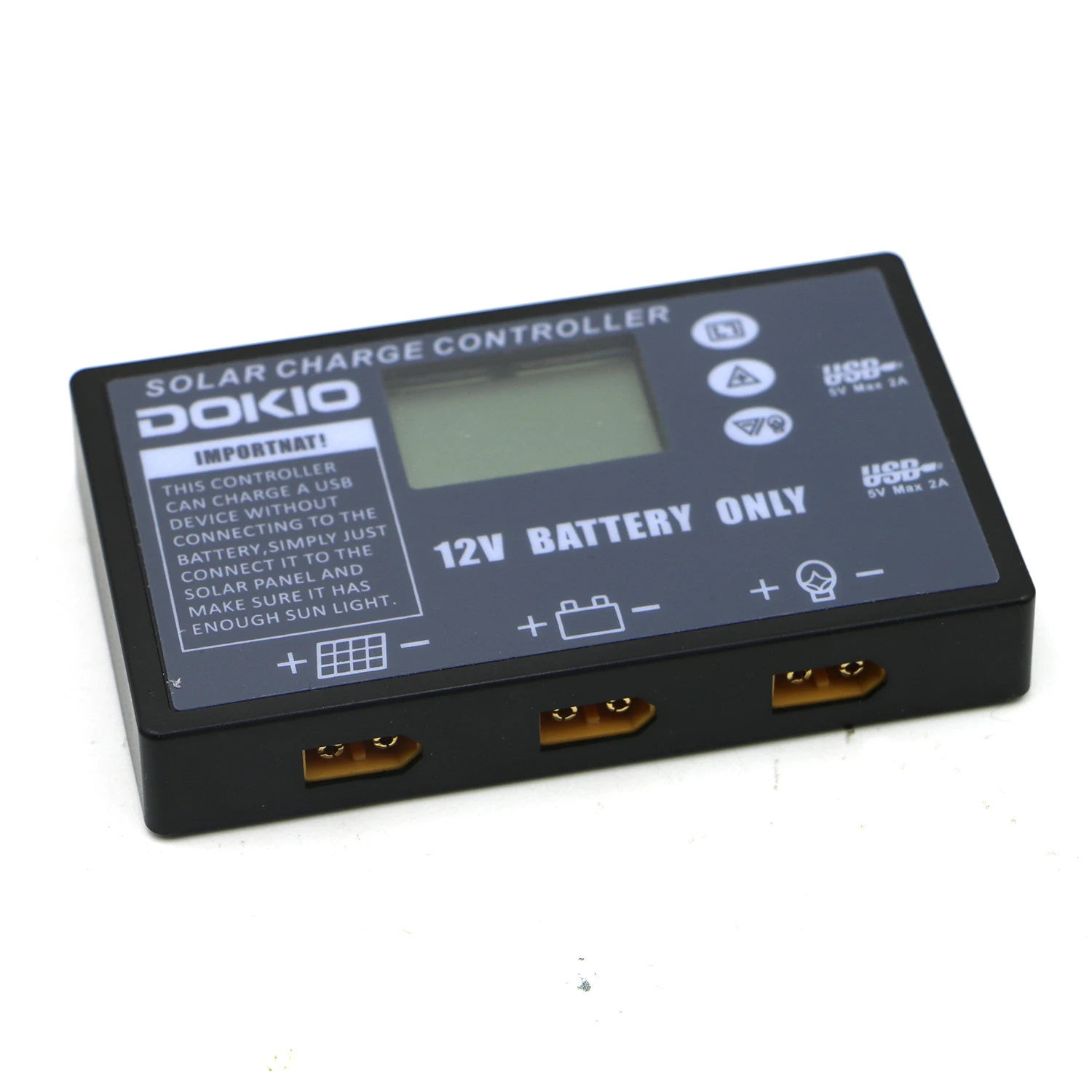 Flexible folding solar panel Dedicated Solar controller for 12V battery USB solar controller 10A/20A DOKIO solar battery charge controller