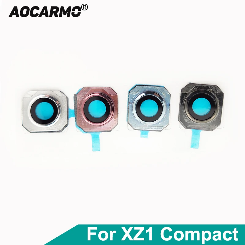 phone lenses for iphone Aocarmo Back Lens Rear Camera Len Glass With Ring Frame Adhesive Sticker For Sony Xperia XZ1 Compact XZ1mini XZ1C G8441 G8442 20x zoom lens for mobile