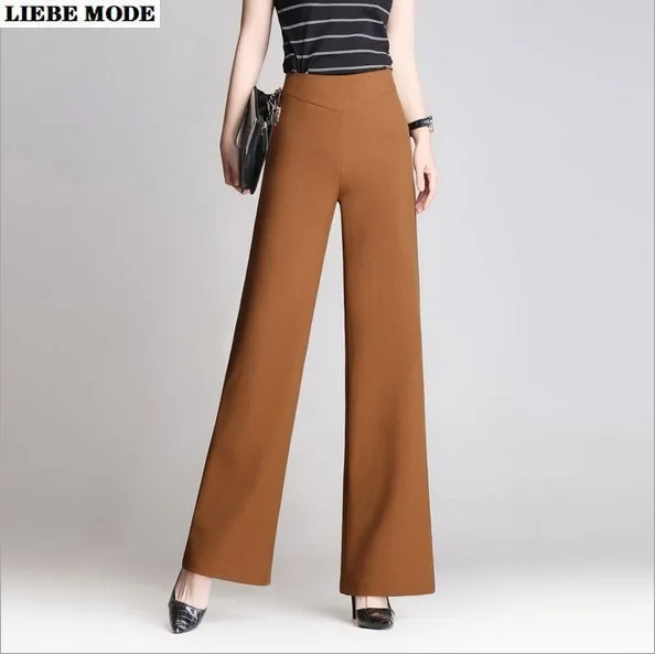 Plus Size Women High Waist Formal Pants 